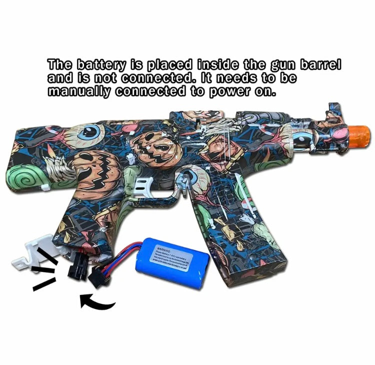 Printed Water Bomb Gun, Outdoor Gel Bullet Toy, Electric Shock Wave Shooting Gun Printed Water Bomb Gun, Outdoor Gel Bullet Toy, Electric Shock Wave Shooting Gun